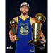 Stephen Curry Golden State Warriors Unsigned 2022 NBA Finals Larry O'Brien Trophy Photograph