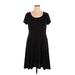 Torrid Casual Dress - A-Line: Black Solid Dresses - Used - Size 1X Plus