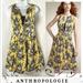 Anthropologie Dresses | Anthropologie Leifsdottir Sun Field Floral Dress | Color: Black/Yellow | Size: 0