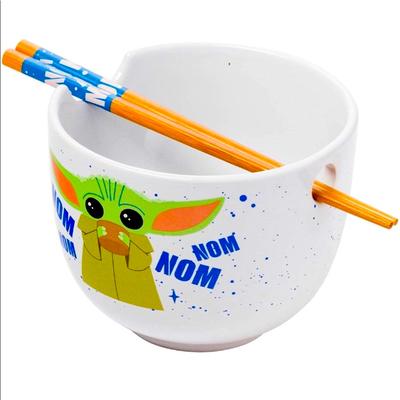 Disney Kitchen | Disney Star Wars Mandalorian Baby Yoda Cup Noodle Dinnerware Soup Ramen Bowl | Color: Green/White | Size: Os