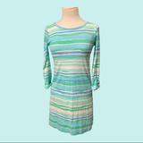 Lilly Pulitzer Dresses | Lilly Pulitzer Linden T-Shirt Dress Xs Blue Green | Color: Blue/Green | Size: Xs