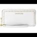 Michael Kors Bags | Michael Kors White Wristlet With Gold Stitching - Light Use | Color: Gold/White | Size: Os