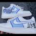 Nike Shoes | Custom Air Force 1 | Color: Blue/White | Size: 7.5