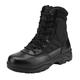 NORTIV 8 Men's Work Boots Leather Motorcycle Combat Boots Side Zipper Outdoor Boots Black Size 14 US / 13 UK Trooper