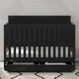 Graco Hadley 5-in-1 Convertible Crib w/ Storage Wood in Black | 39.84 H x 54.88 W in | Wayfair 04521-70B