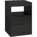 Orren Ellis 2 - Drawer Nightstand Wood in Black | 23.6 H x 13.9 W x 15.8 D in | Wayfair 191C13A244714186A6C2B53908B08E99