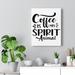 Trinx Inspirational Quote Canvas Coffee Is My Spirit Animal Wall Art Motivational Motto Inspiring Posters Prints Artwork Decor Ready To Hang Canvas | Wayfair