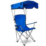 Arlmont & Co. Kaisee Foldable Beach Chair Metal in Blue | 49 H x 16.9 W x 16.9 D in | Wayfair 5A0F84589F8345EBAA52E8553F3F5977