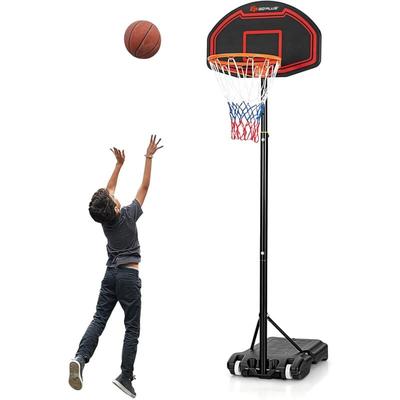 Costway - Basketballständer 155-210cm höhenverstellbar, rollbar, Basketballkorb mit Ständer, Image