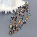 Y.YING-Bracelet de perles blanches brossées en cristal multi-documents bijoux de créateurs 4 brins
