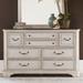 Abbey Road Porcelain White Churchill Brown Dresser & Mirror