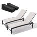 Pellebant Adjustable Patio Chaise Lounge Chairs (Set of 2) with Chaise Covers - See the Pictures