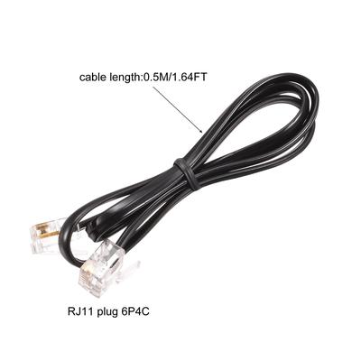 Phone Extension Cord Telephone Cable Phone Line Cord RJ11 6P4C Plugs