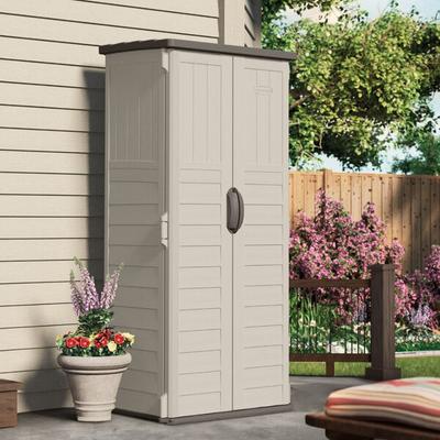 Suncast 22 cu. ft. Vanilla Vertical Storage Shed BMS1250