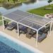 Aoodor 20 Ft. W x 10 Ft. D Aluminum Pergola Aluminum/Metal in Gray | 88.2 H x 88.2 W x 226.4 D in | Wayfair 800-131-WH