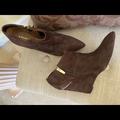 Coach Shoes | Ladies Coach Brown Suede Zip-Up Booties/ Shoes Sz 8.5 Pointed Toe, Wedge. | Color: Brown | Size: 8.5