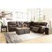 Brown Reclining Sectional - Signature Design by Ashley Dunleith 6-Piece Power Reclining Sectional Faux | 43 H x 109 W x 104 D in | Wayfair U71604S2