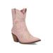 Women's Primrose Mid Calf Western Boot by Dingo in Pink (Size 8 1/2 M)