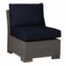 Summer Classics Club Patio Lounge Chair w/ Cushions Metal/Wicker/Rattan in Black | 29.5 H x 26.5 W x 34 D in | Wayfair 36212+C586H6455W6455