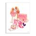 Stupell Industries Upscale Dog Bow Fashion Accessories Makeup by Ziwei Li - Painting Canvas in Pink | 0.5 D in | Wayfair am-106_wd_10x15