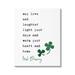 Stupell Industries Heart & Home Touching Irish Blessing Clover Motif XXL Stretched Canvas Wall Art By Mollie B. Canvas in White | Wayfair