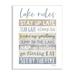 Stupell Industries Lake Rules Typography Rustic Vacation Cabin Sign by Marla Rae - Graphic Art Wood in Brown | 19 H x 13 W x 0.5 D in | Wayfair