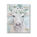 Stupell Industries Country Cattle Cow Flower Crown Brushstrokes by Mackenzie Kissell - Painting Canvas in White | 20 H x 16 W x 1.5 D in | Wayfair