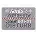 Red/White 18 x 27 x 1 in Kitchen Mat - The Holiday Aisle® Daryn Santa"s Workshop Kitchen Mat | 18 H x 27 W x 1 D in | Wayfair