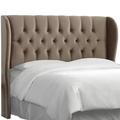 Wayfair Custom Upholstery™ Elsa Upholstered Wingback Headboard Upholstered in Brown | 55 H x 77 W x 13 D in 32C857EC852E4D8199265EC2E68B30CD