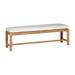 Summer Classics Club Picnic Outdoor Bench Wood/Natural Hardwoods in Brown/White | 15.75 H x 59 W x 16 D in | Wayfair 28544+C6484240W4240