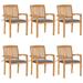 Red Barrel Studio® Solid Teak Wood Garden Chairs w/ Cushions Seating in Red/Orange/Gray | Outdoor Furniture | Wayfair