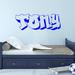 Trinx Graffiti Name Sign Wall Decal Vinyl in Blue | 4 H x 17 W in | Wayfair 56C8169BB44347DFBD352EB4604ED1C4