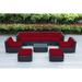 Latitude Run® 8 - Person Wicker Seating Group w/ Cushions - No Assembly Synthetic Wicker/All - Weather Wicker/Wicker/Rattan in Black | Outdoor Furniture | Wayfair