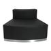 Flash Furniture HERCULES Alon Series LeatherSoft Convex Chair w/Stainless Steel Base - Reception Furniture Faux Leather in Black | Wayfair