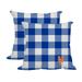 New York Mets 2-Pack Buffalo Check Plaid Outdoor Pillow Set