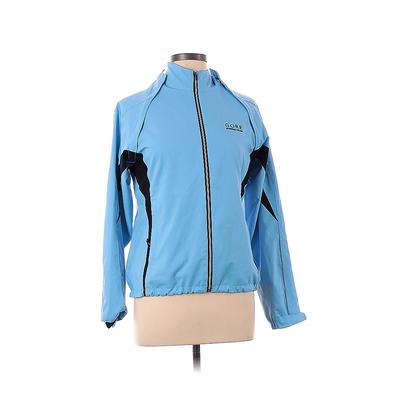 GORE Running Wear Track Jacket: Blue Solid Jackets & Outerwear - Size Large