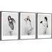 Latitude Run® Angel Girl Framed Wall Art - 3 Piece Picture Frame Print Set On Canvas in Black | 16.3 H x 36.3 W x 1.65 D in | Wayfair