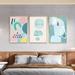 Orren Ellis Abstract Aluminum Framed Wall Art - 3 Piece Picture Aluminum Frame Print Set On Canvas Canvas | 16.3 H x 36.3 W x 1.65 D in | Wayfair