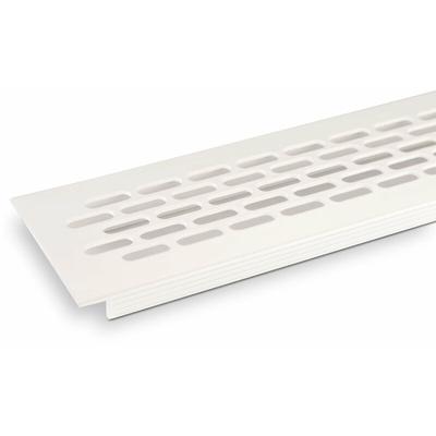 So-tech - Lüftungsgitter Lochblech 484 x 60 mm weiß (RAL9003 Lüftungsblech Stegblech Image