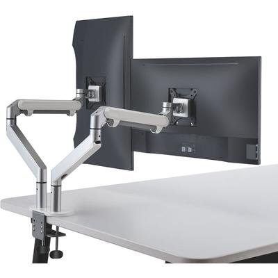 Aluminium Monitor Schwenkarm Halter Tisch Halterung Bildschirm Ständer vesa Norm (400317: Doppel