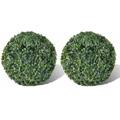 Bosso sphheres 2 pcs Topiary Art avec diverses feuilles Taille : 27 cm