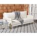 SAFAVIEH Couture Chrissie Wood Patio Sofa - 70 IN W x 34 IN D x 26 IN H