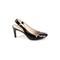 KORS Michael Kors Heels: Slingback Stilleto Chic Black Solid Shoes - Womens Size 7 1/2 - Almond Toe