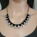 J. Crew Jewelry | J. Crew Black Triangles & Clear Rhinestones Necklace | Color: Black/Gold | Size: Os