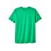 Men's Big & Tall Lightweight Longer-Length Crewneck T-Shirt by KingSize in Heather Kelly Green (Size 3XL)