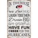 Carolina Hurricanes 11'' x 19'' Team In This House Sign