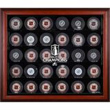 Colorado Avalanche 2022 Stanley Cup Champions Mahogany Framed 30-Puck Logo Display Case