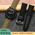 Bracelet de montre en toile pour hommes 20MM 22MM 24MM en Nylon cuir étanche Sport noir kaki