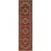 Geometric Traditional Heriz Serapi Runner Rug Hand-knotted Wool Carpet - 2'6" x 10'2"