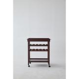 Greenville Signature Wood Serving Cart with Wine Rack.